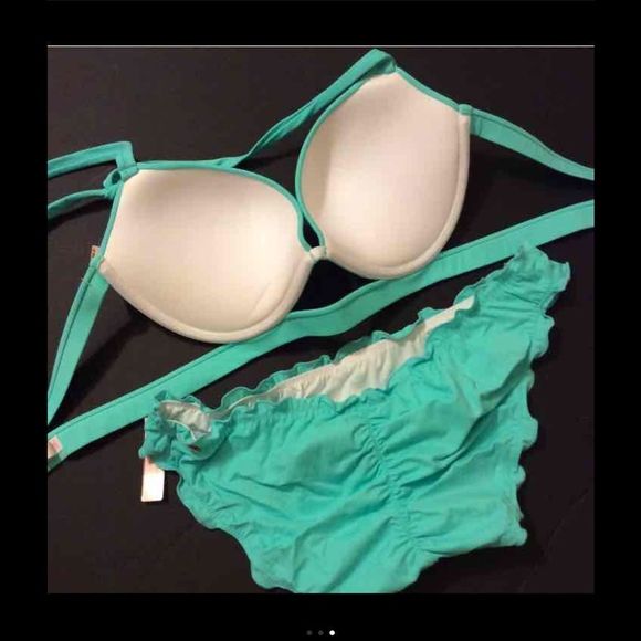 NWT VS 34DD,36D BANDED BIKINI SEAFOAM RIPUFF,ED - Picture 3 of 3